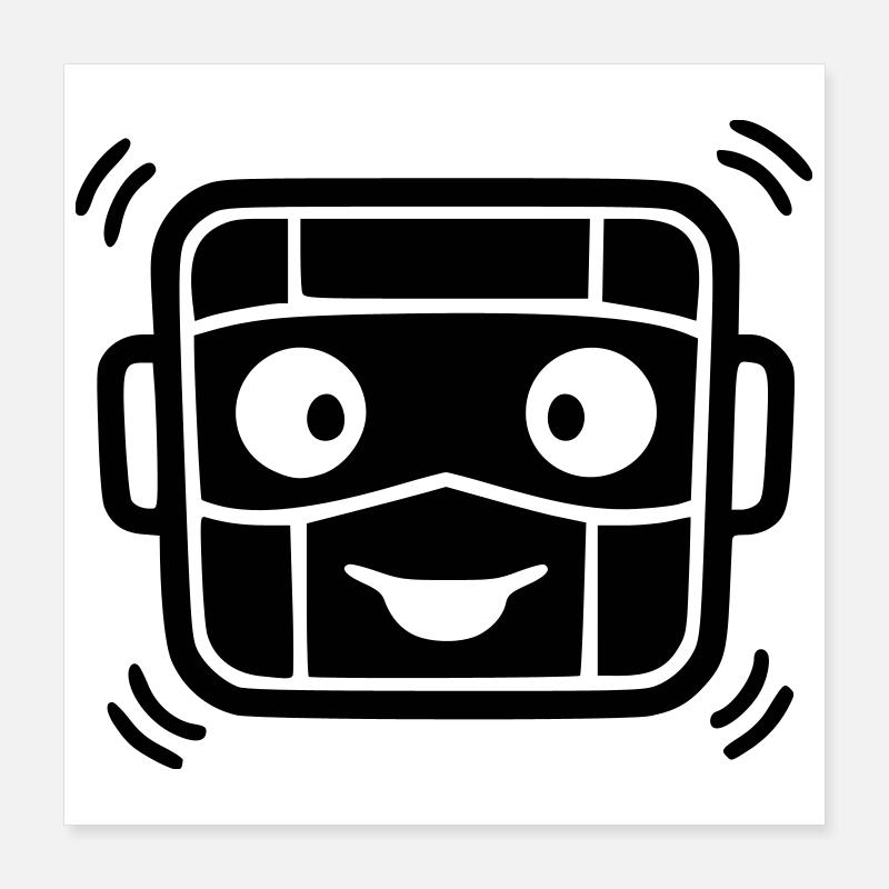 Robot urbain | Graffiti et art de rue Poster 40 x 40 cm