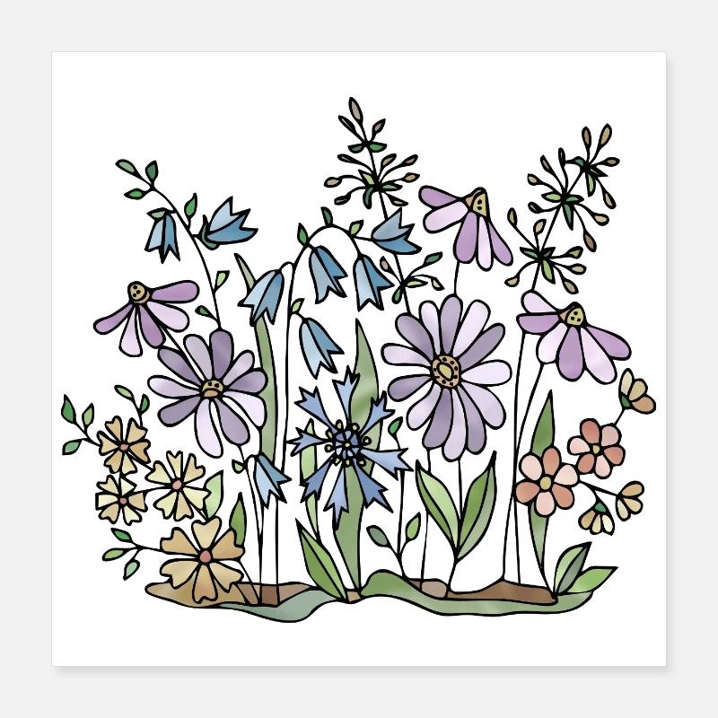 Fleur Poster 40 x 40 cm