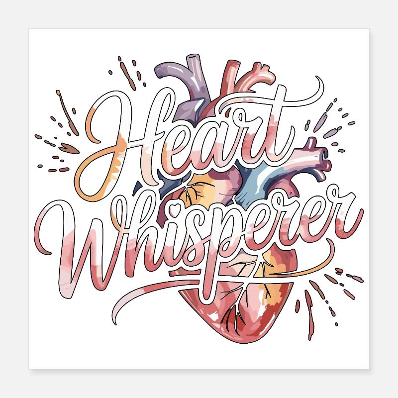 Cardiac Tech Heart Whisperer Pacemaker Technician Poster 40x40 cm