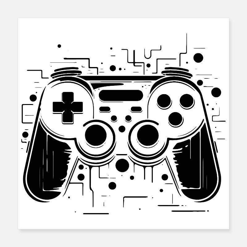 Game Controllers Poster 16" x 16" (40x40 cm)