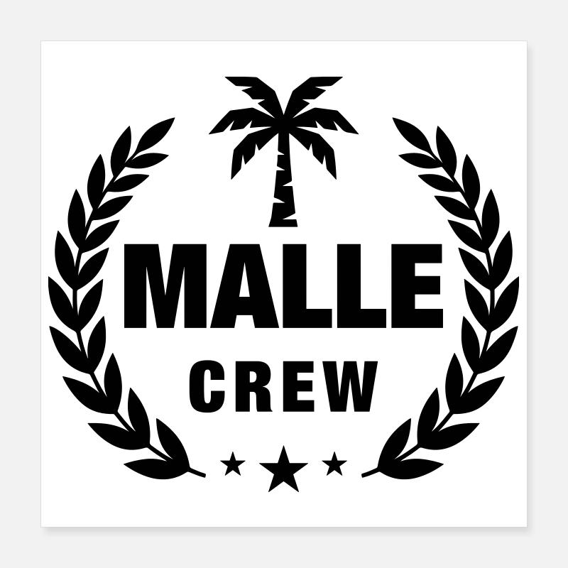 Malle Crew Palm Poster 16" x 16" (40x40 cm)