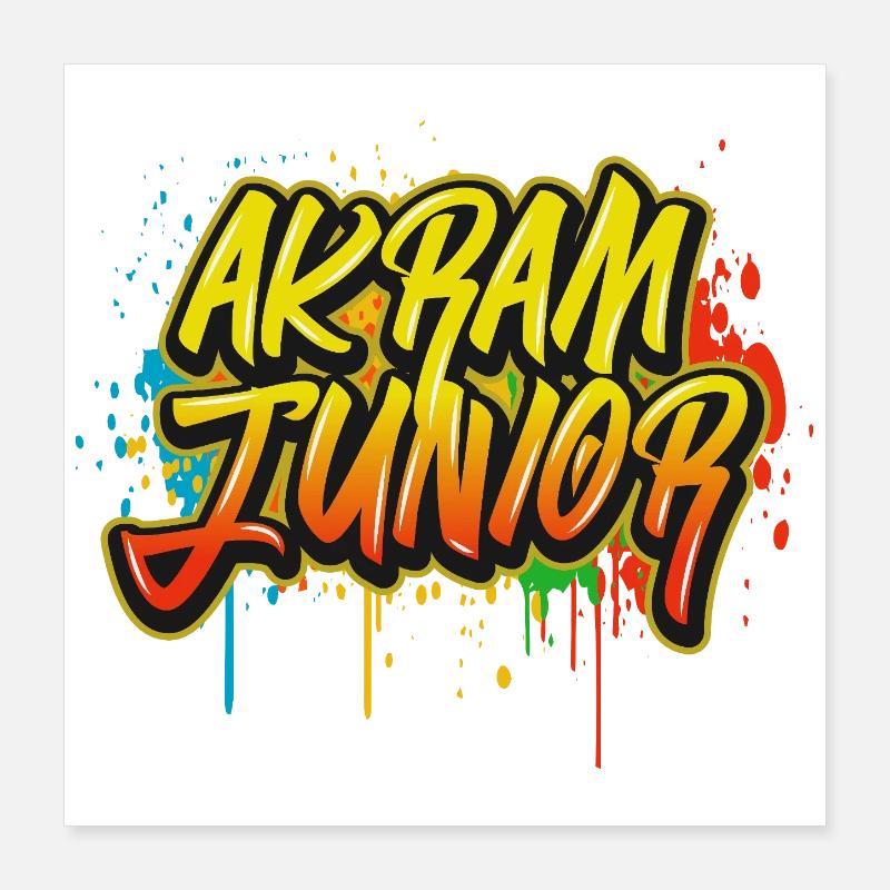 Akram Junior Graffiti Poster 16" x 16" (40x40 cm)