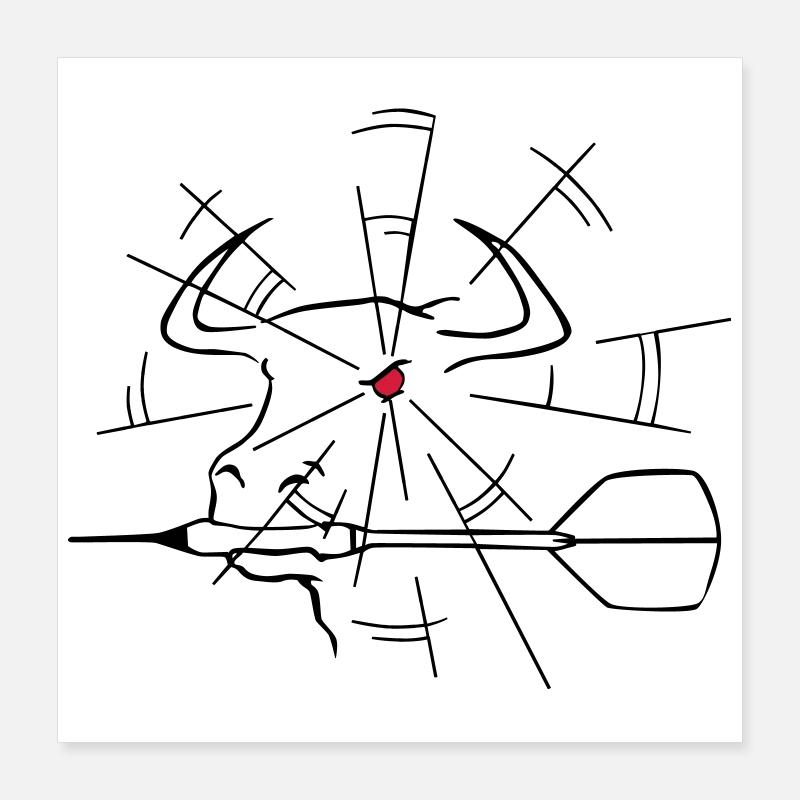 Bullzeye Darts 2016 Poster 40x40 cm