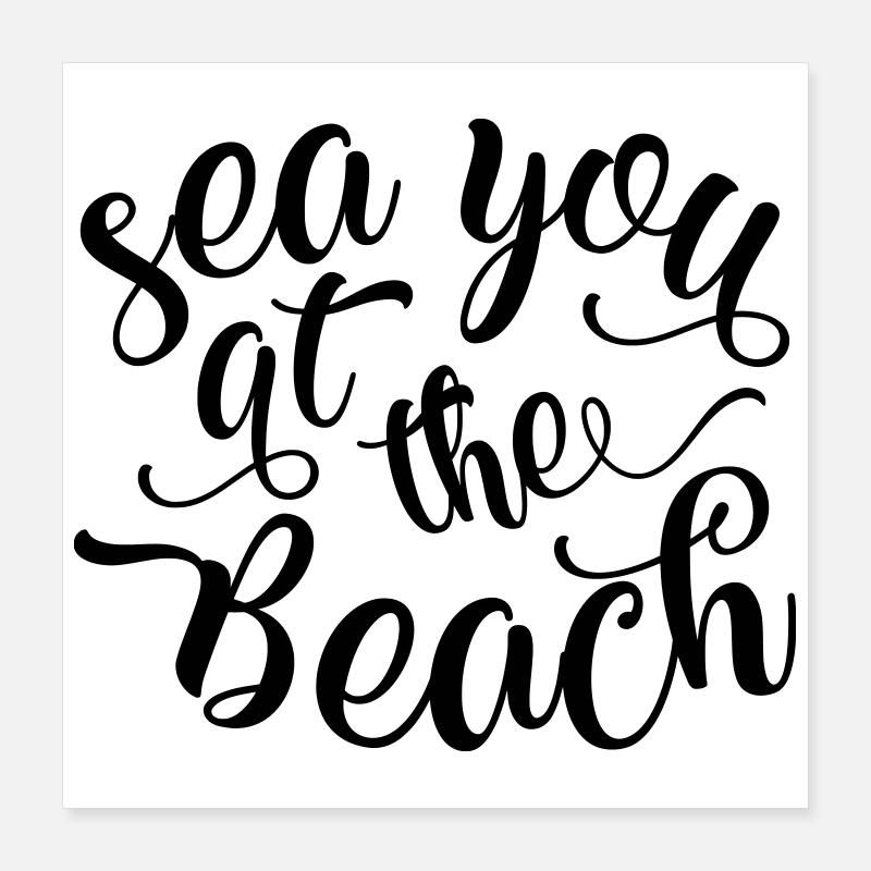 A bientôt sur la plage Poster 40 x 40 cm