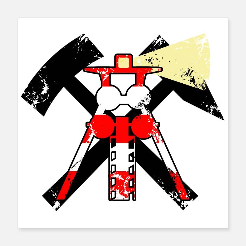 LIGHTHOUSE SLAT IRON Poster 16" x 16" (40x40 cm)