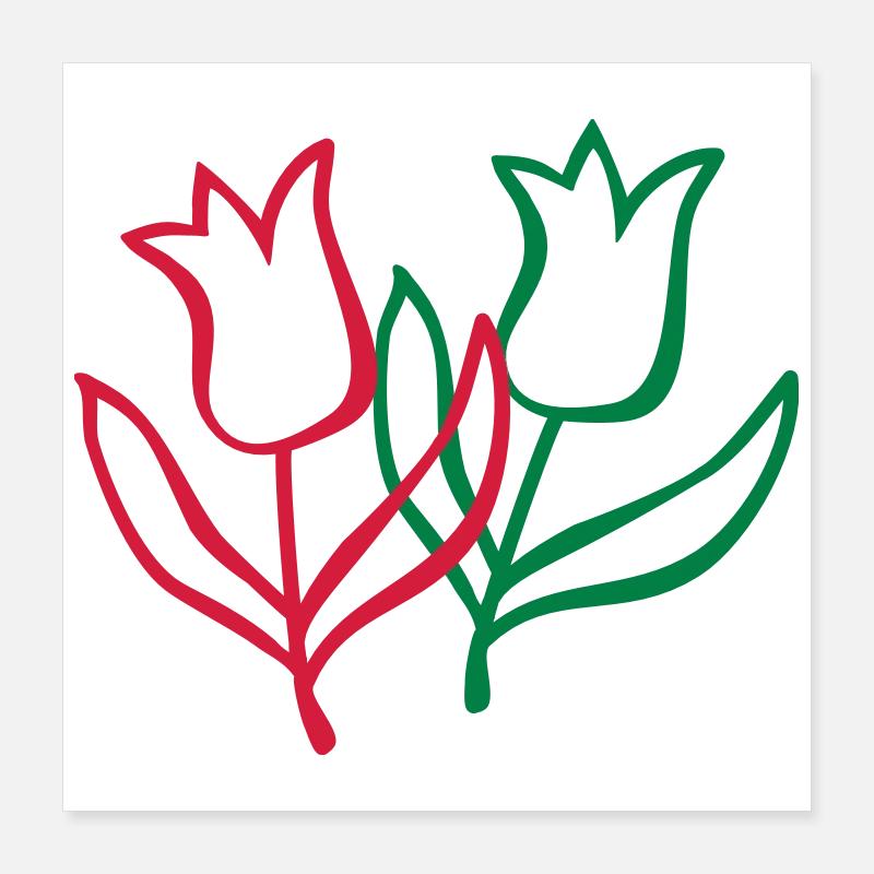 tulip Poster 16" x 16" (40x40 cm)