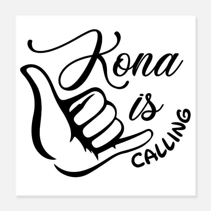 Triathlon - Kona is calling Poster 16" x 16" (40x40 cm)