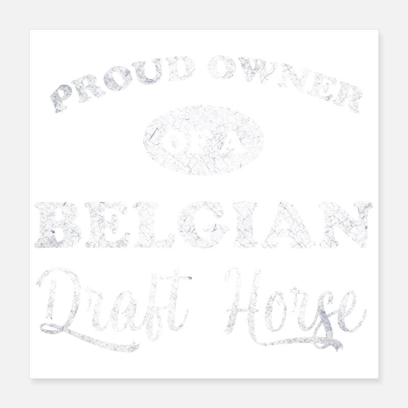 Fier propriétaire de cheval de trait belge Poster 40 x 40 cm