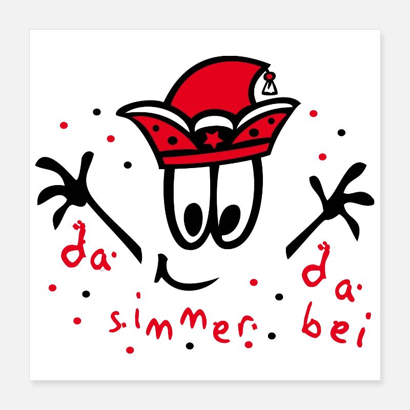 Carnaval avec des confettis, carnaval Poster 40 x 40 cm
