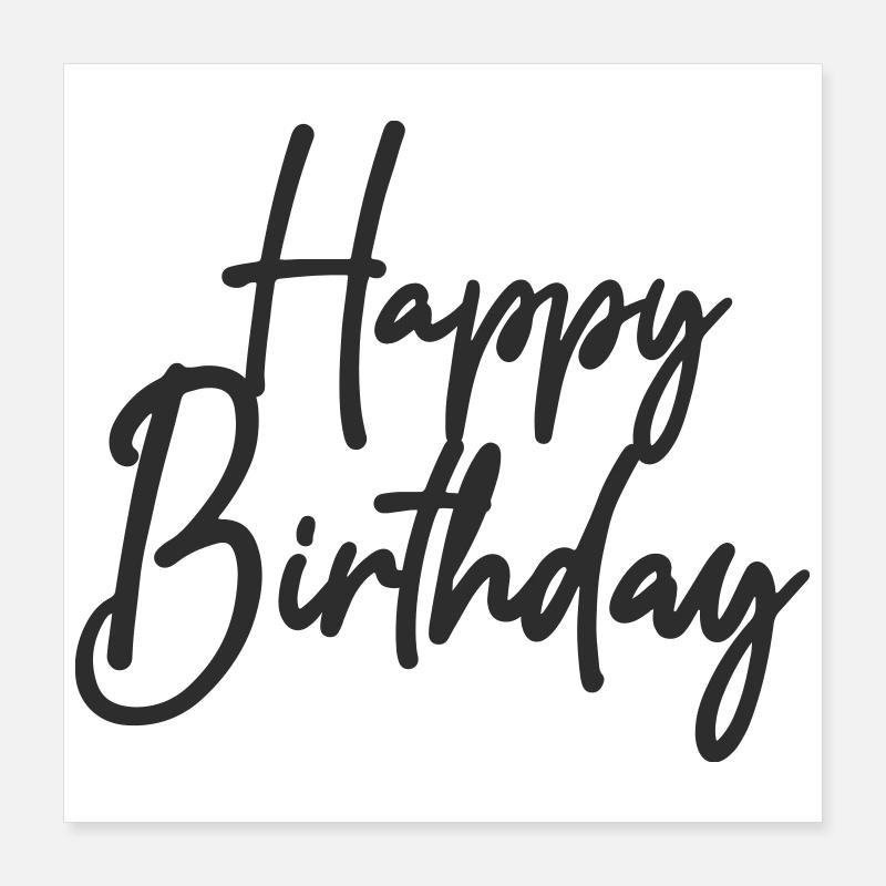 Happy Birthday Poster 40x40 cm