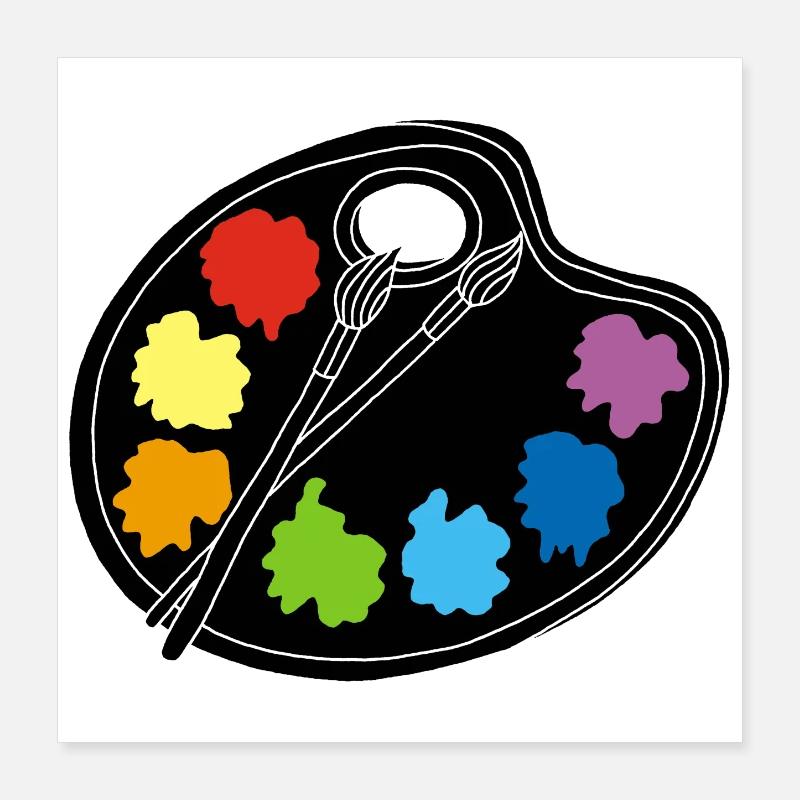Artiste (noir) Poster 40 x 40 cm