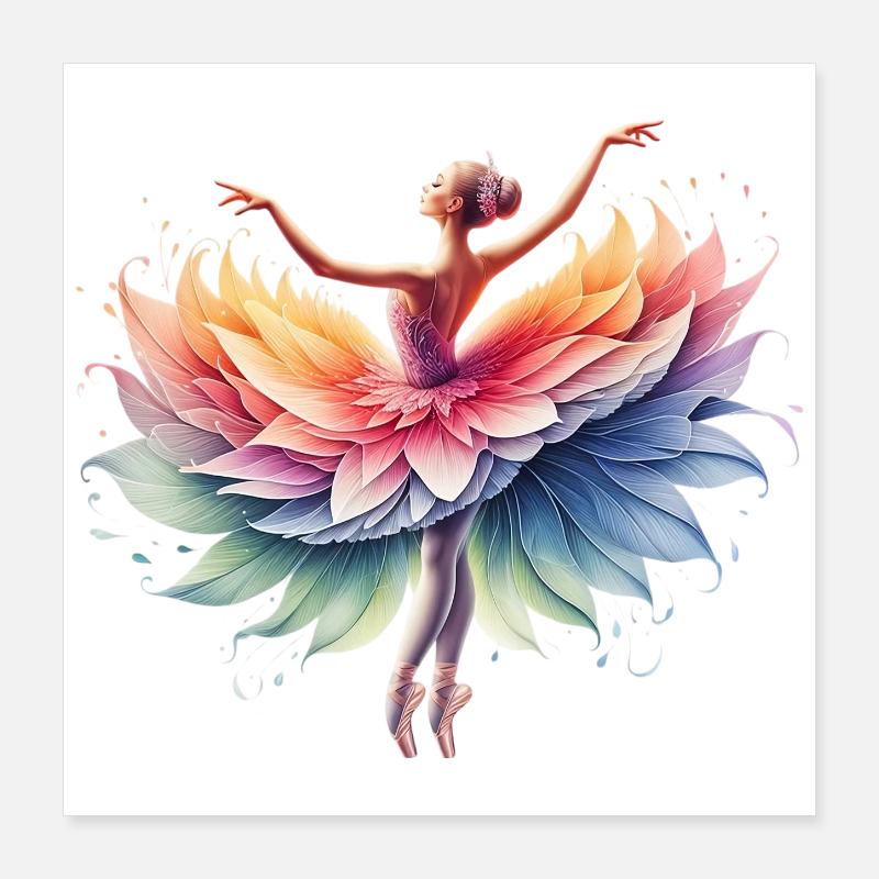 Danseuse de ballet avec tutu Poster 40 x 40 cm