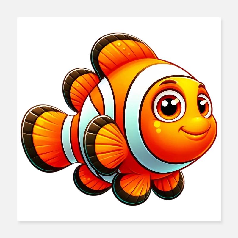 Clownfish Poster 16" x 16" (40x40 cm)