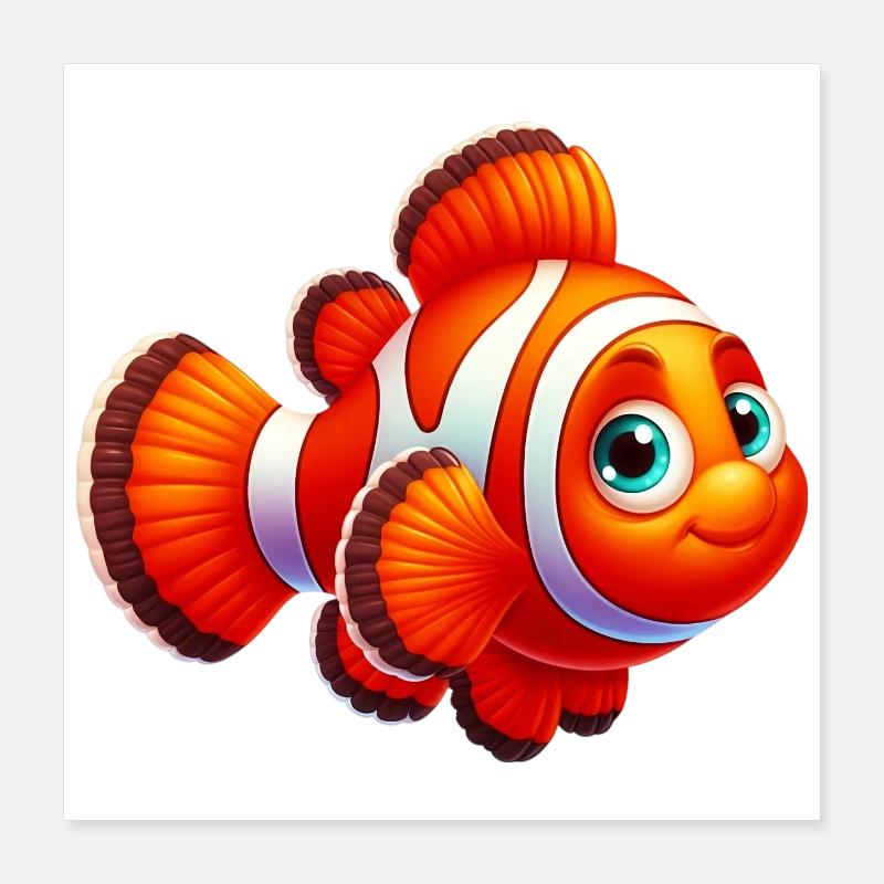 Clownfische Poster 40x40 cm