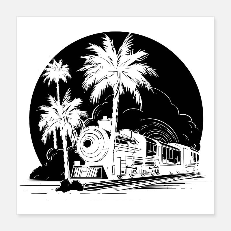 Eisenbahn Poster 40x40 cm