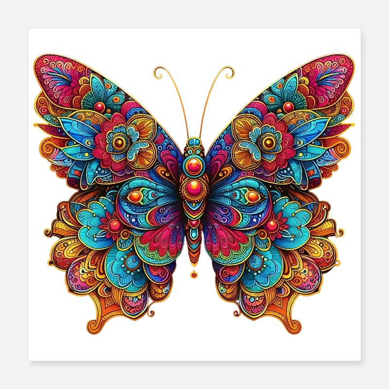 Schmetterling Poster 40x40 cm