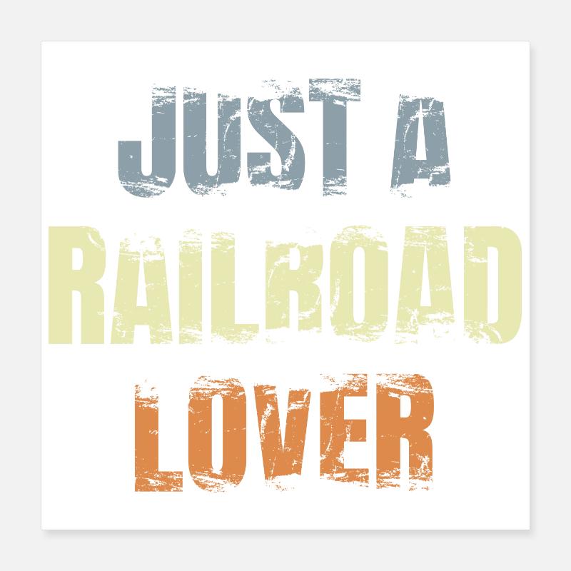 Amoureux du chemin de fer Poster 40 x 40 cm