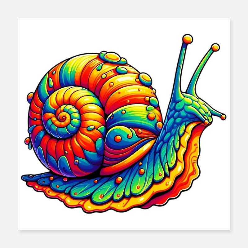 Schnecke Poster 40x40 cm