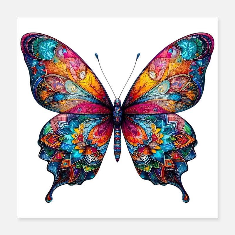 Papillon Poster 40 x 40 cm