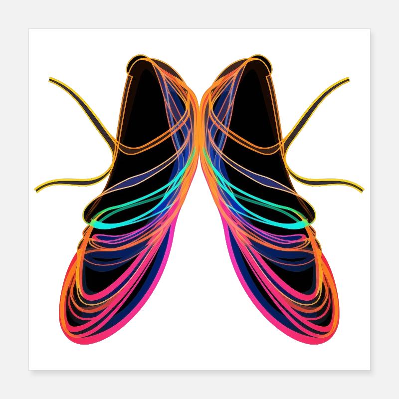 Ballerines Steamwave Art Poster 40 x 40 cm