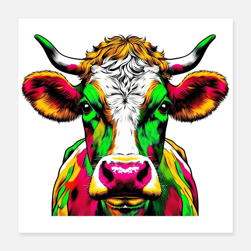 Kuh Poster 40x40 cm