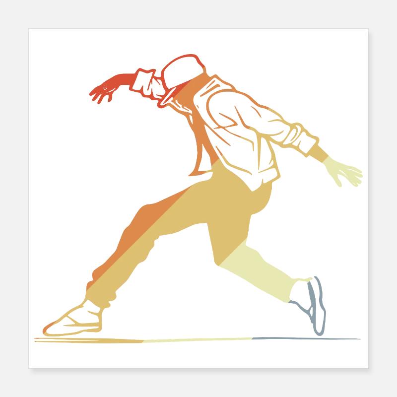 Breakdance rétro Poster 40 x 40 cm