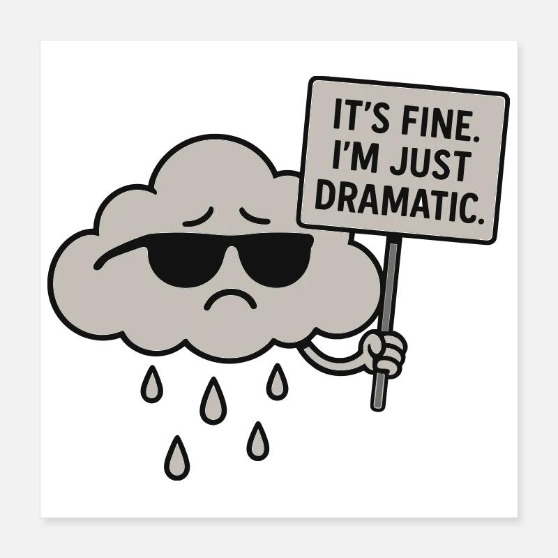 Nuage dramatique Poster 40 x 40 cm