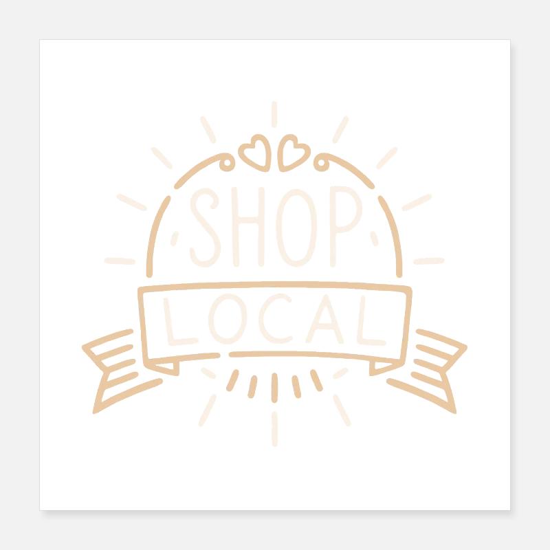 Shop local small business support artisan Poster 16" x 16" (40x40 cm)