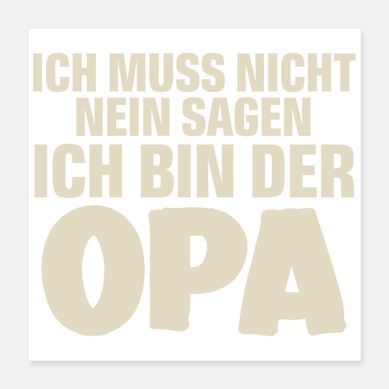 Grand-père Poster 40 x 40 cm