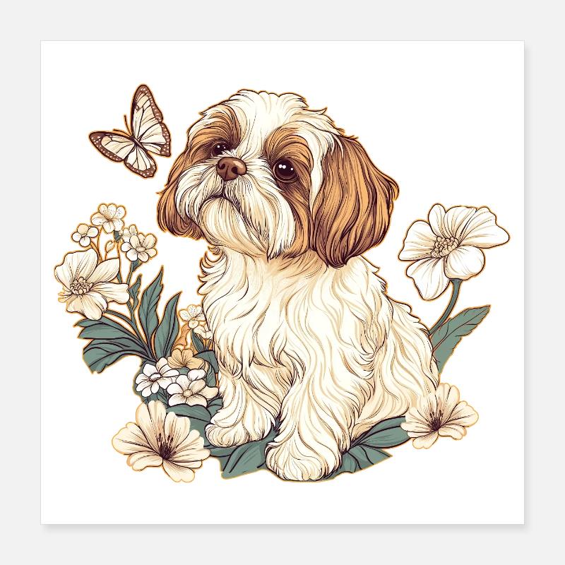 Shih Tzu Poster 40 x 40 cm