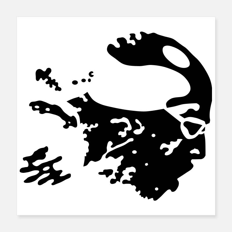 Schwimmer Poster 40x40 cm