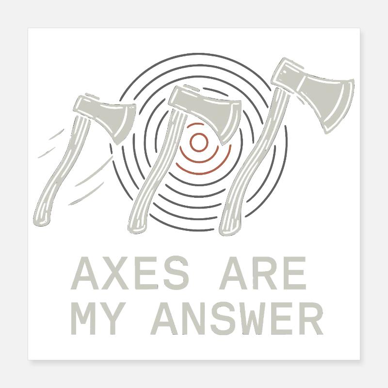 Women's Axe Throwing Gift I Slots Poster 16" x 16" (40x40 cm)