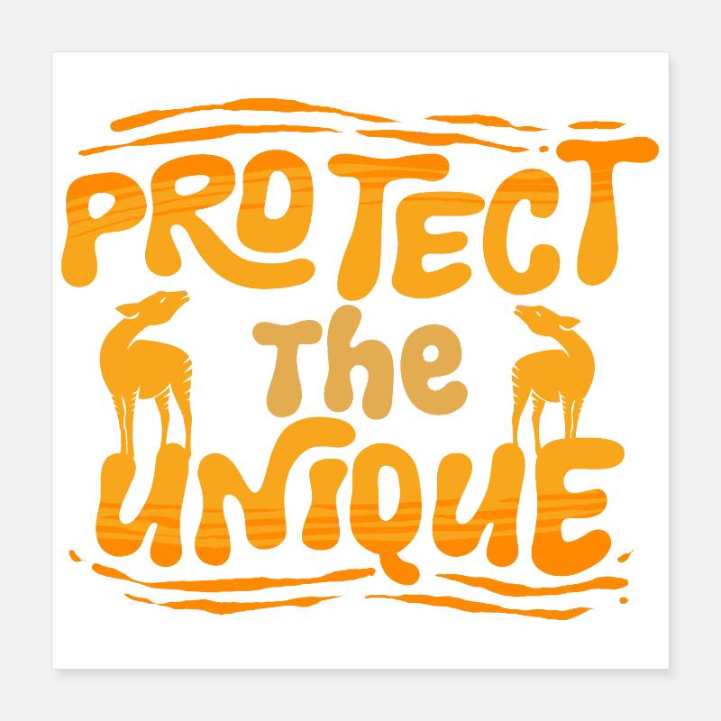 Okapi Tier Protect The Unique Poster 40x40 cm
