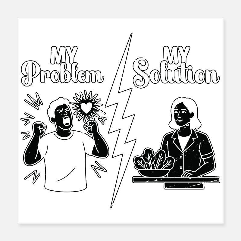 Nutritionist My Problem My Solution Pictogram Mom Poster 16" x 16" (40x40 cm)