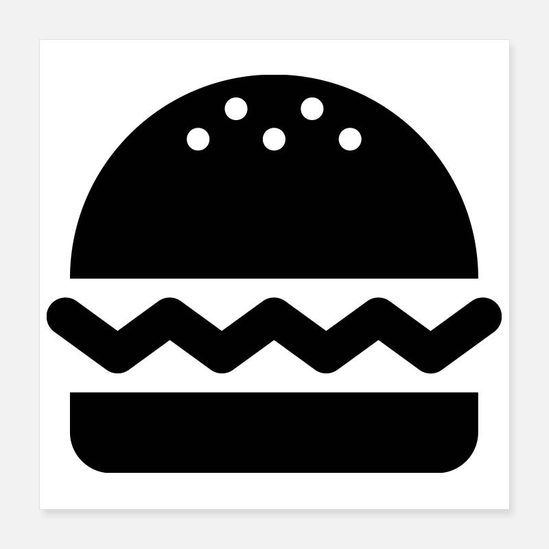 Hamburger, Burger Poster 40x40 cm