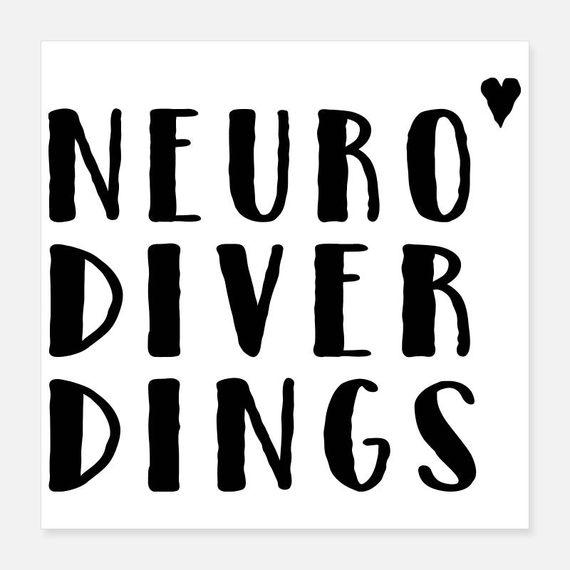 Neurodiverdings Poster 40 x 40 cm