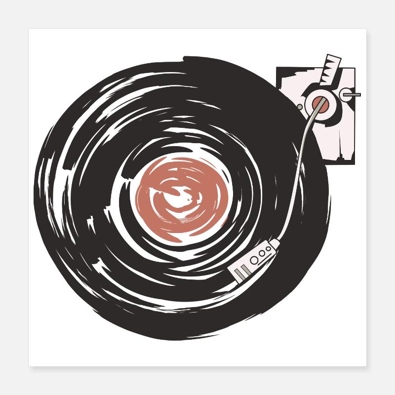 Vinyl Record Retro Poster 16" x 16" (40x40 cm)