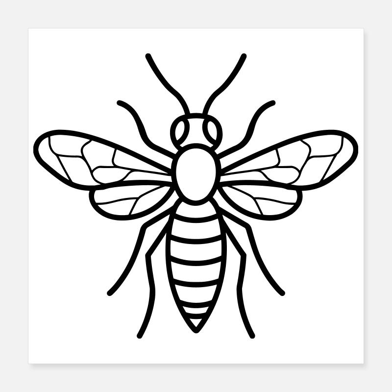 wasp Poster 16" x 16" (40x40 cm)