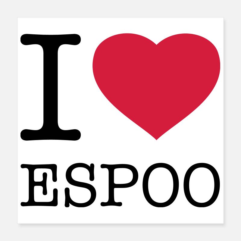 J’AIME ESPOO Finlande Poster 40 x 40 cm