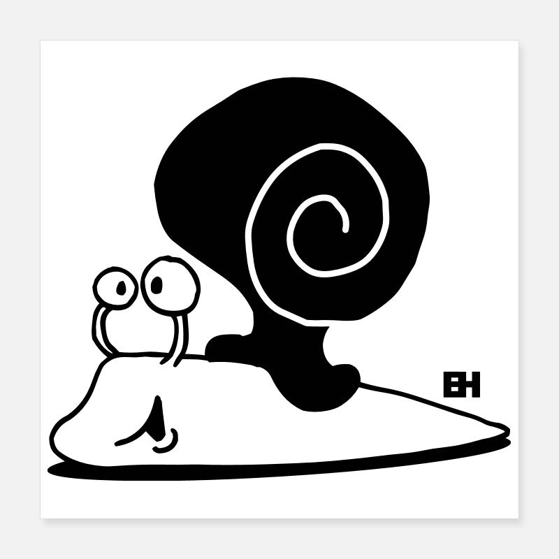 Schnecke Poster 40x40 cm