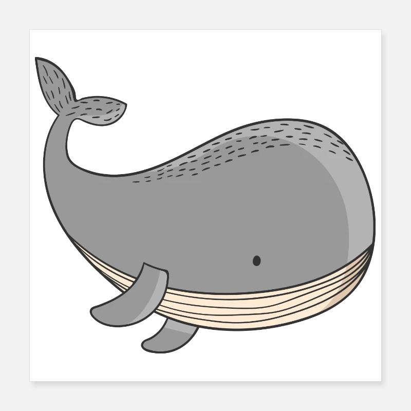 whale Poster 16" x 16" (40x40 cm)