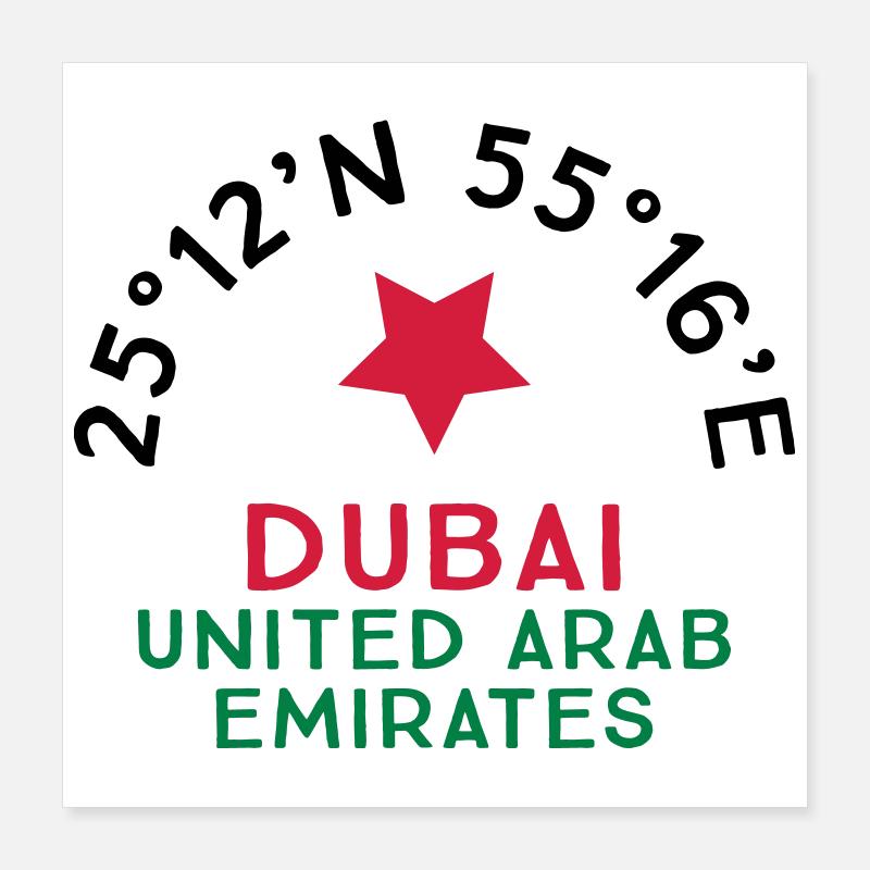 Dubai Poster 40x40 cm
