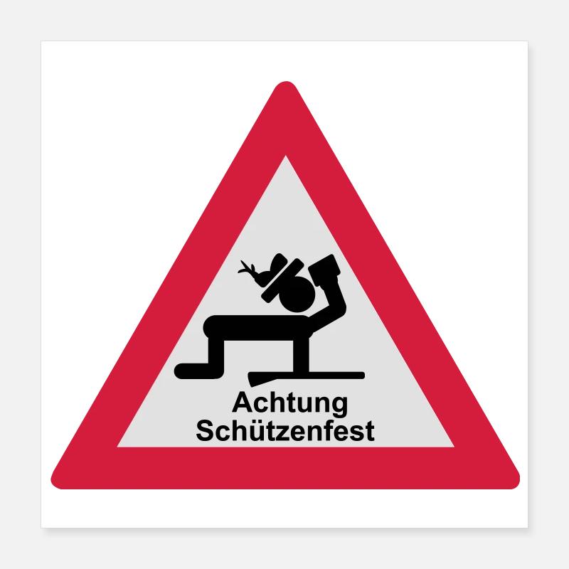 Attention tireurs Poster 40 x 40 cm