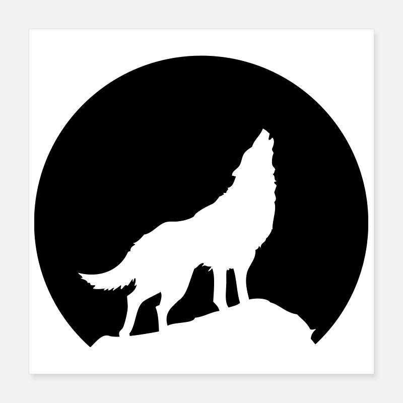 Wolf Poster 40x40 cm