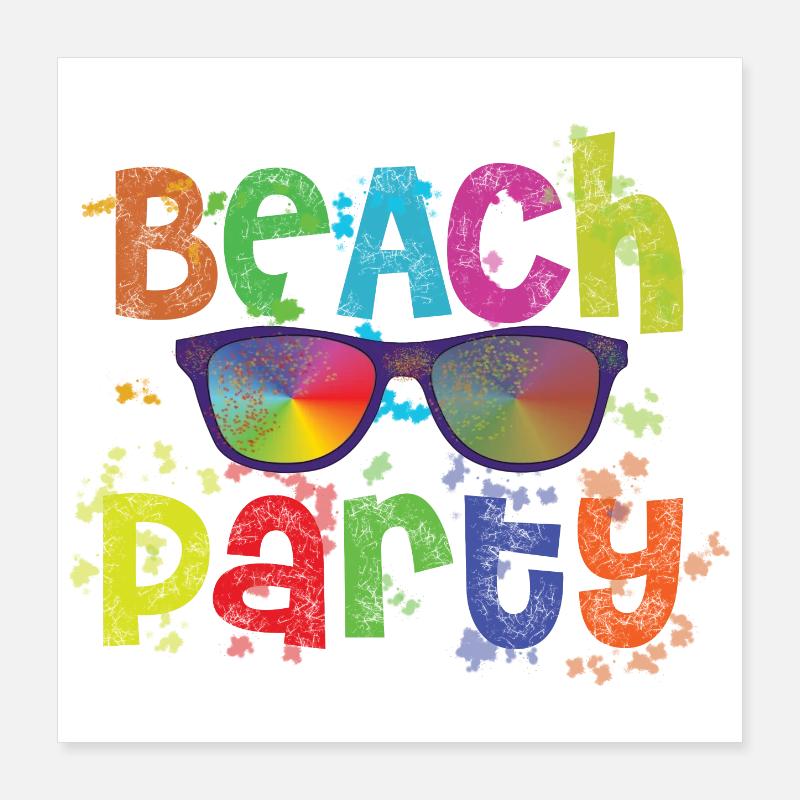 Beach Party Poster 40 x 40 cm