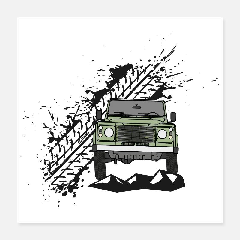 Defender Splash Front Poster 40x40 cm