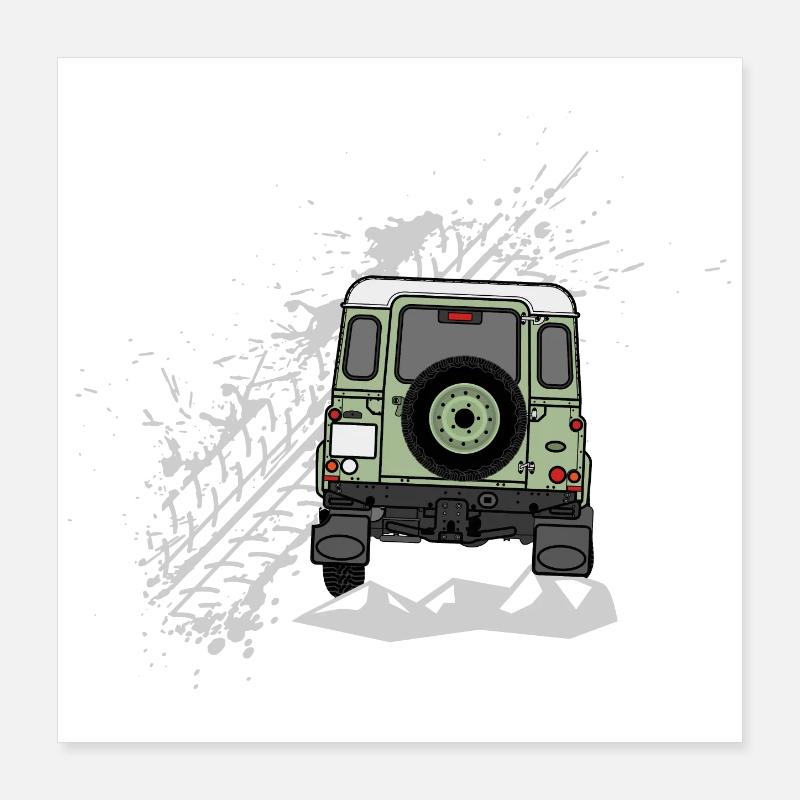 Defender Splash Rear Poster 16" x 16" (40x40 cm)