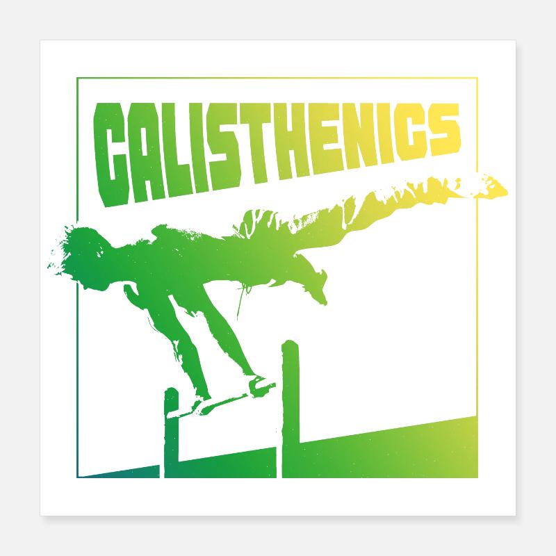 Calisthenics Gradient Pose Square Design Poster 40x40 cm