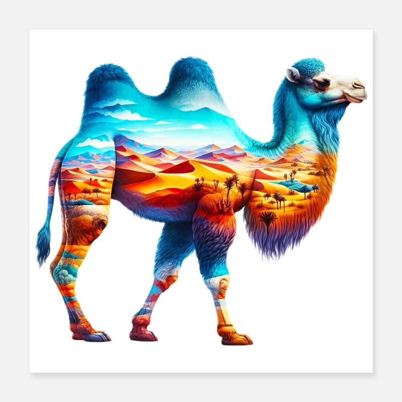 Kamel Poster 40x40 cm