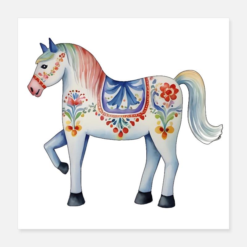 Cheval Dala Poster 40 x 40 cm